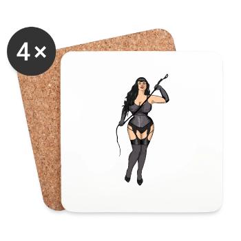curvy domina - Untersetzer (4er-Set) - Weiß - Vorne