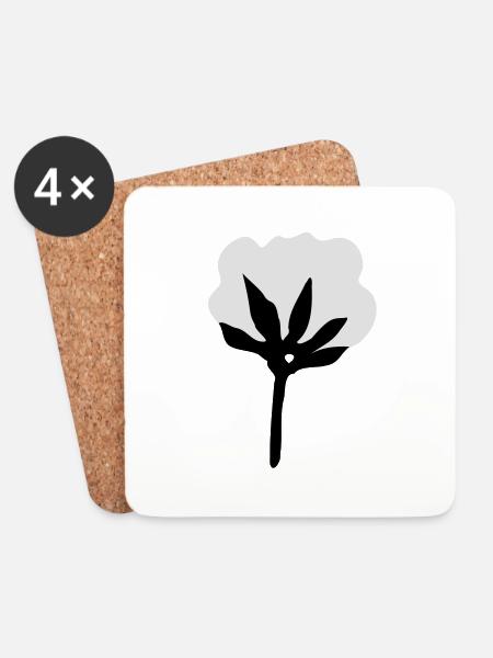 cotton - Coasters (set of 4) - white