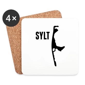 sylt_1__f1 - Untersetzer (4er-Set) - Weiß - Vorne