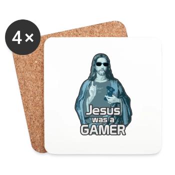 Gamer Jesus Christ - Dessous de verre (lot de 4) - blanc - Devant