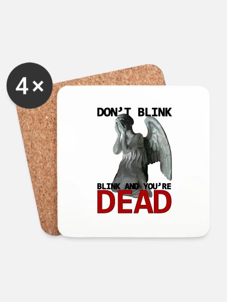 Don't blink - Untersetzer (4er-Set) - Weiß