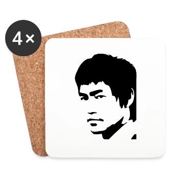 Bruce Lee die Legende - Untersetzer (4er-Set) - Weiß - Vorne