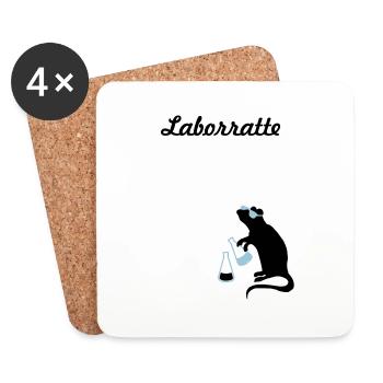 laborratte - Untersetzer (4er-Set) - Weiß - Vorne