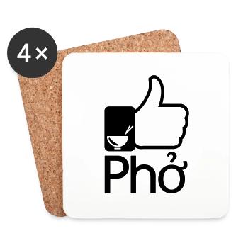 wie pho - Untersetzer (4er-Set) - Weiß - Vorne