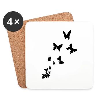 butterfly - schmetterlinge - Untersetzer (4er-Set) - Weiß - Vorne