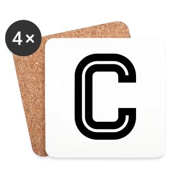 C - Untersetzer (4er-Set) - Weiß - Vorne