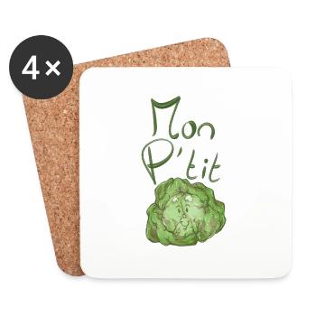 mon petit chou - Dessous de verre (lot de 4) - blanc - Devant
