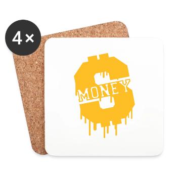Money Graffiti - Untersetzer (4er-Set) - Weiß - Vorne