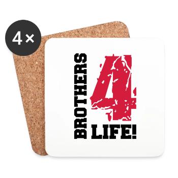 brothers_4_life_bv2 - Coasters (set of 4) - white - Front