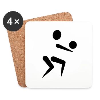 Volley-ball - Dessous de verre (lot de 4) - blanc - Devant