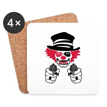 bad circus clown - Untersetzer (4er-Set) - Weiß - Vorne