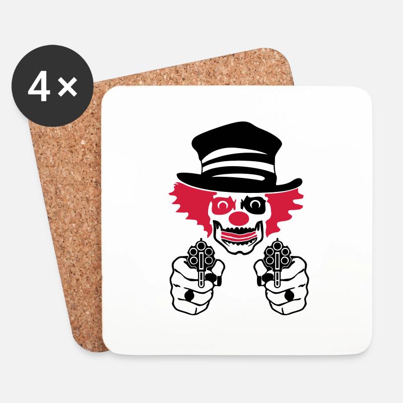 bad circus clown - Untersetzer (4er-Set) - Weiß