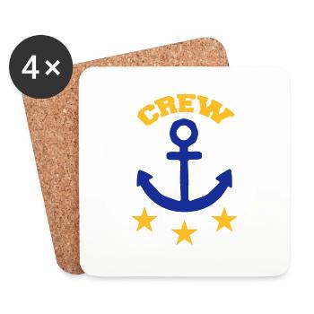 Crew - Dessous de verre (lot de 4) - blanc - Devant