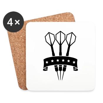 Darts Star Banner - Dessous de verre (lot de 4) - blanc - Devant