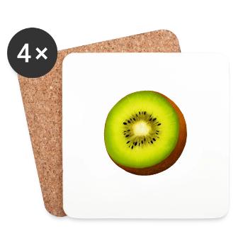 Kiwi - Untersetzer (4er-Set) - Weiß - Vorne