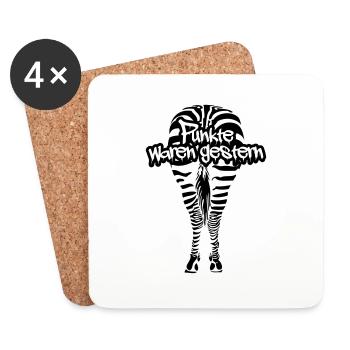 Zebrabi - Untersetzer (4er-Set) - Weiß - Vorne