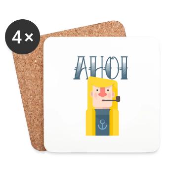 Matrose Ahoi - Untersetzer (4er-Set) - Weiß - Vorne