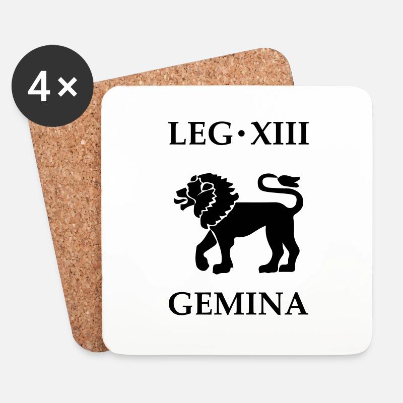 legio_xiii_gemina - Untersetzer (4er-Set) - Weiß