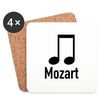 Mozart classical music - Coasters (set of 4) - white - Front