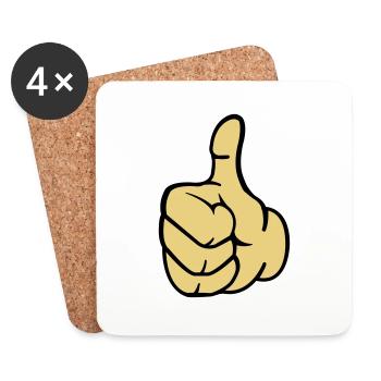 like_hand2 - Untersetzer (4er-Set) - Weiß - Vorne