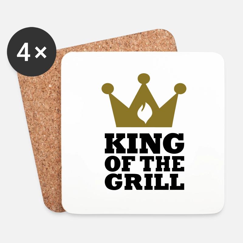 Grillen - Untersetzer (4er-Set) - Weiß