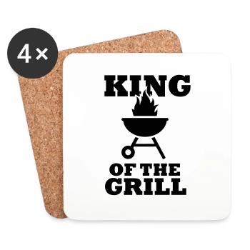 Grillen - Untersetzer (4er-Set) - Weiß - Vorne