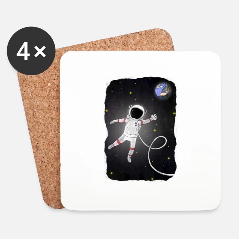 Astronaut - Untersetzer (4er-Set) - Weiß