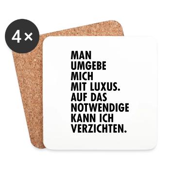 Luxus Zitat Oscar Wilde Prinzessin Reichtum Geld - Untersetzer (4er-Set) - Weiß - Vorne