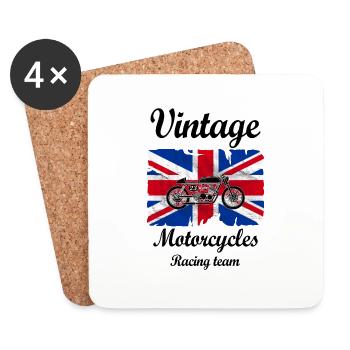 uk motorcycles racing - Dessous de verre (lot de 4) - blanc - Devant