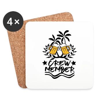 Crew Member / Party Design - Untersetzer (4er-Set) - Weiß - Vorne