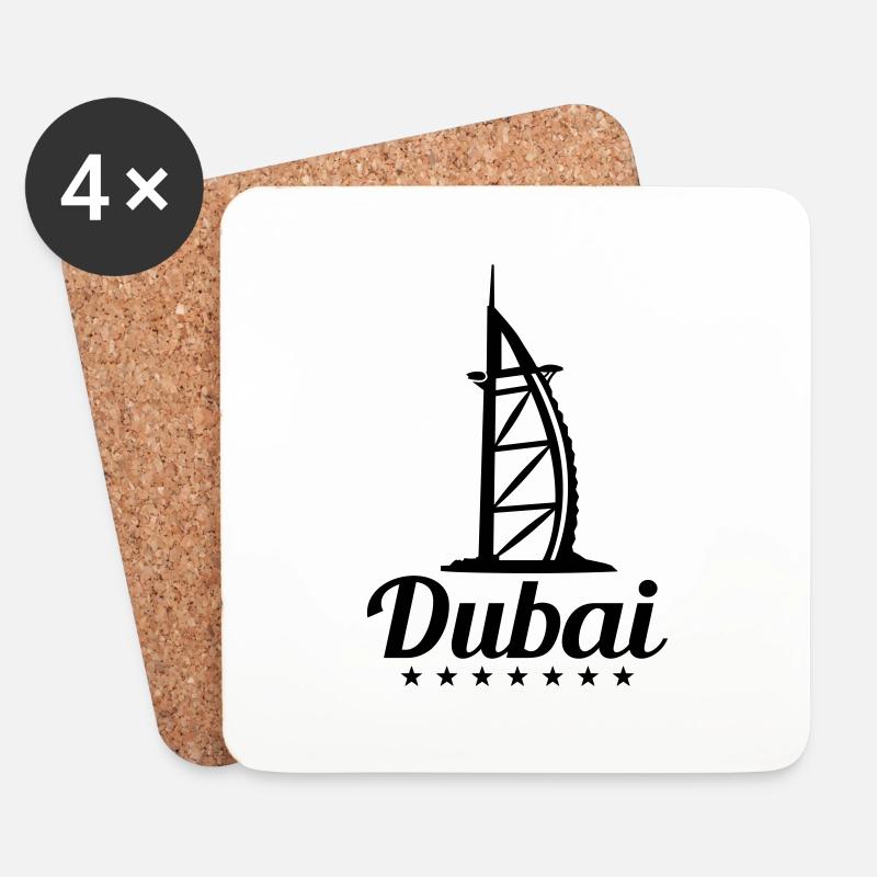 dubai_f1 - Untersetzer (4er-Set) - Weiß