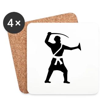 gatka schwerttanz indische kampfkunst - Untersetzer (4er-Set) - Weiß - Vorne
