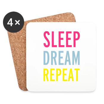Sleep - Coasters (set of 4) - white - Front
