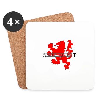 Tout simplement le meilleur - Design 2 - Dessous de verre (lot de 4) - blanc - Devant