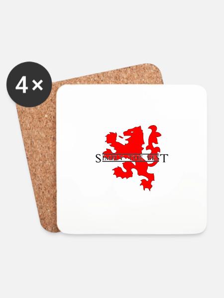 Einfach das Beste - Design 2 - Untersetzer (4er-Set) - Weiß