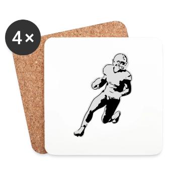 American Football - Untersetzer (4er-Set) - Weiß - Vorne