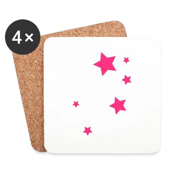 Stars - Untersetzer (4er-Set) - Weiß - Vorne