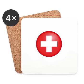 Schweiz - Untersetzer (4er-Set) - Weiß - Vorne