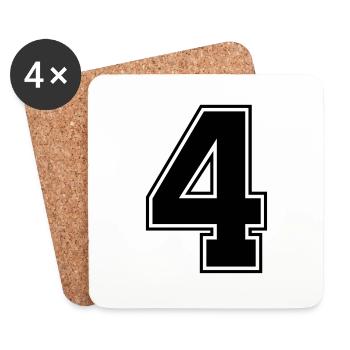 4 - Untersetzer (4er-Set) - Weiß - Vorne