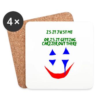 Joker Boesewicht Movie Quote - Dessous de verre (lot de 4) - blanc - Devant