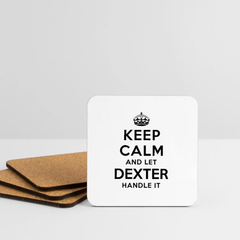 keep calm and let dexter handle it Coasters (set of 4)