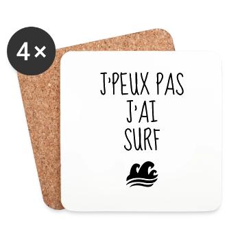 Surfen / Surfer / Surf / Surfing / Strand - Untersetzer (4er-Set) - Weiß - Vorne