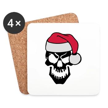 skull christmas - Untersetzer (4er-Set) - Weiß - Vorne