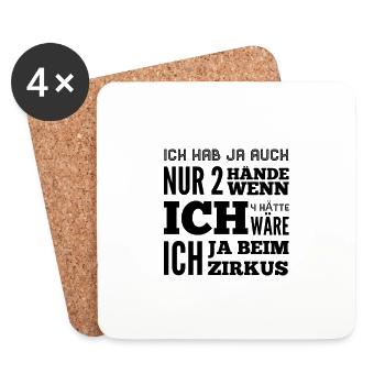 ich habe nur zwei Hände - Untersetzer (4er-Set) - Weiß - Vorne