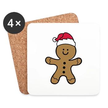 gingerbread man 002 - Coasters (set of 4) - white - Front