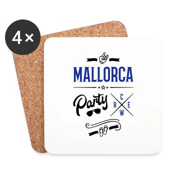 mallorca party crew - Untersetzer (4er-Set) - Weiß - Vorne
