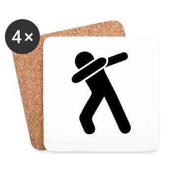 dab dabbing man - Untersetzer (4er-Set) - Weiß - Vorne