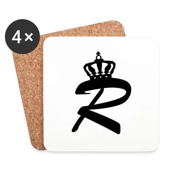 buchstabe_r_01 - Untersetzer (4er-Set) - Weiß - Vorne