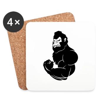 gorilla_beast_001 - Untersetzer (4er-Set) - Weiß - Vorne