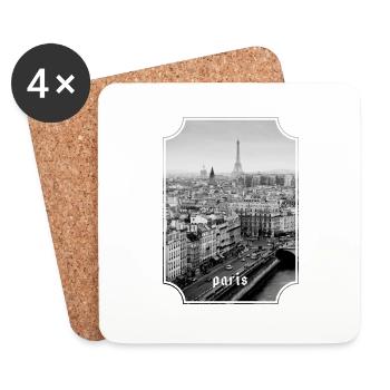 Paris - Untersetzer (4er-Set) - Weiß - Vorne